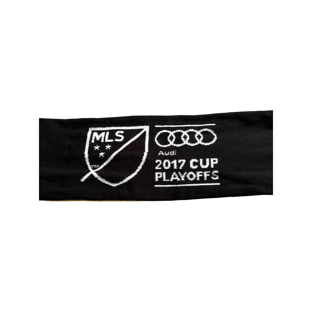 MLS 2017 Cup Playoffs Soccer Scarf Continental Official‎ Partner Black Gold Fan